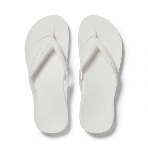 Archies Shoes - Archies Arch Support Flip Flops White Women 10 / Men 9 New With Tags